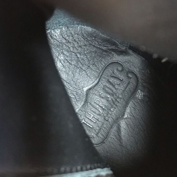 THURSDAY BOOT CO Highline Black‎ Suede Ankle Bootie Chunky Heel Size 5.5 - Picture 8 of 15